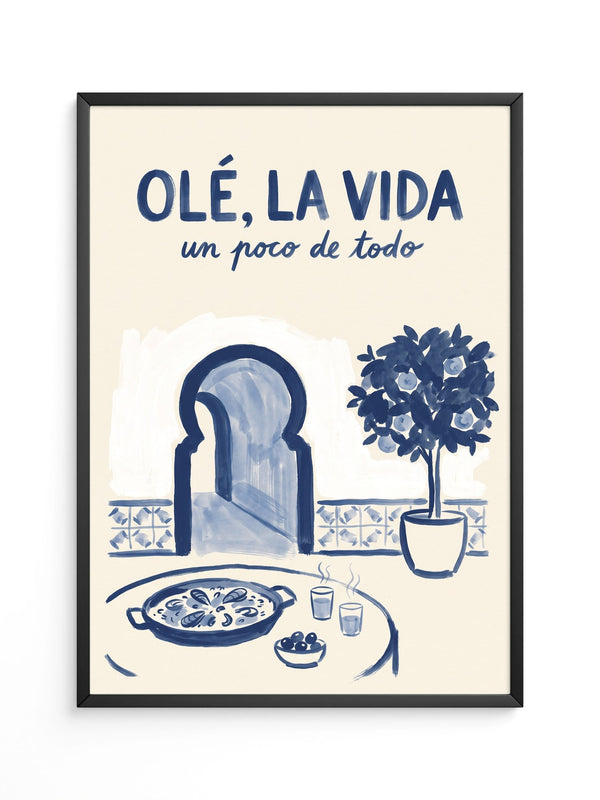 Olé Paella Poster Spanien