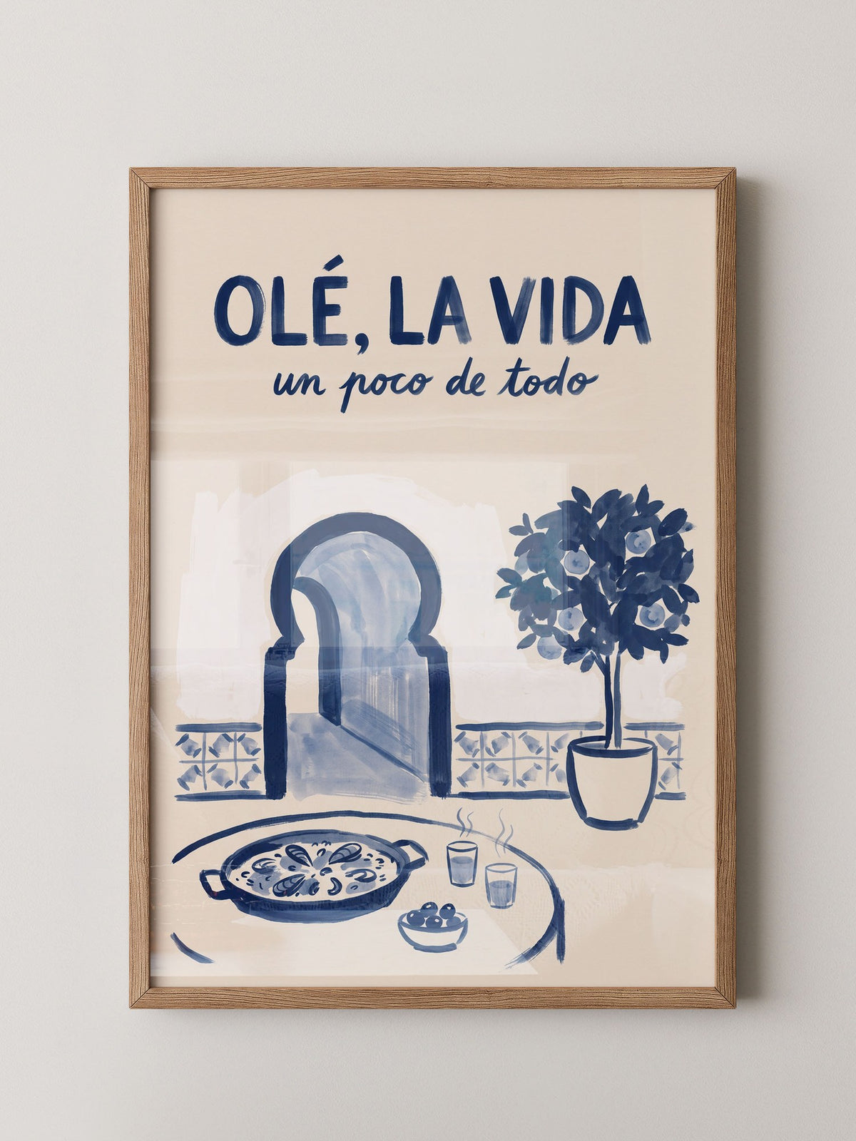 Olé Paella Poster Spanien