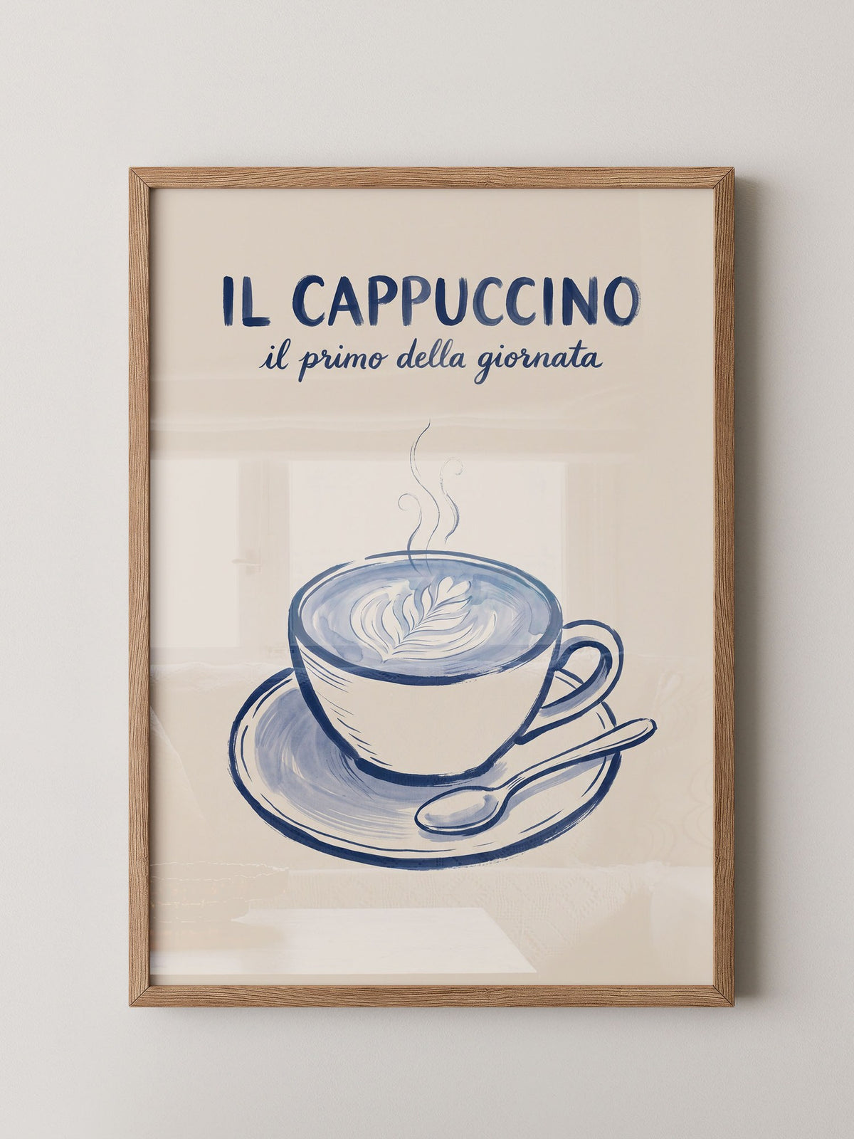 Cappuccino Kaffee Illustration Blau