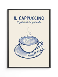 Cappuccino Kaffee Illustration Blau