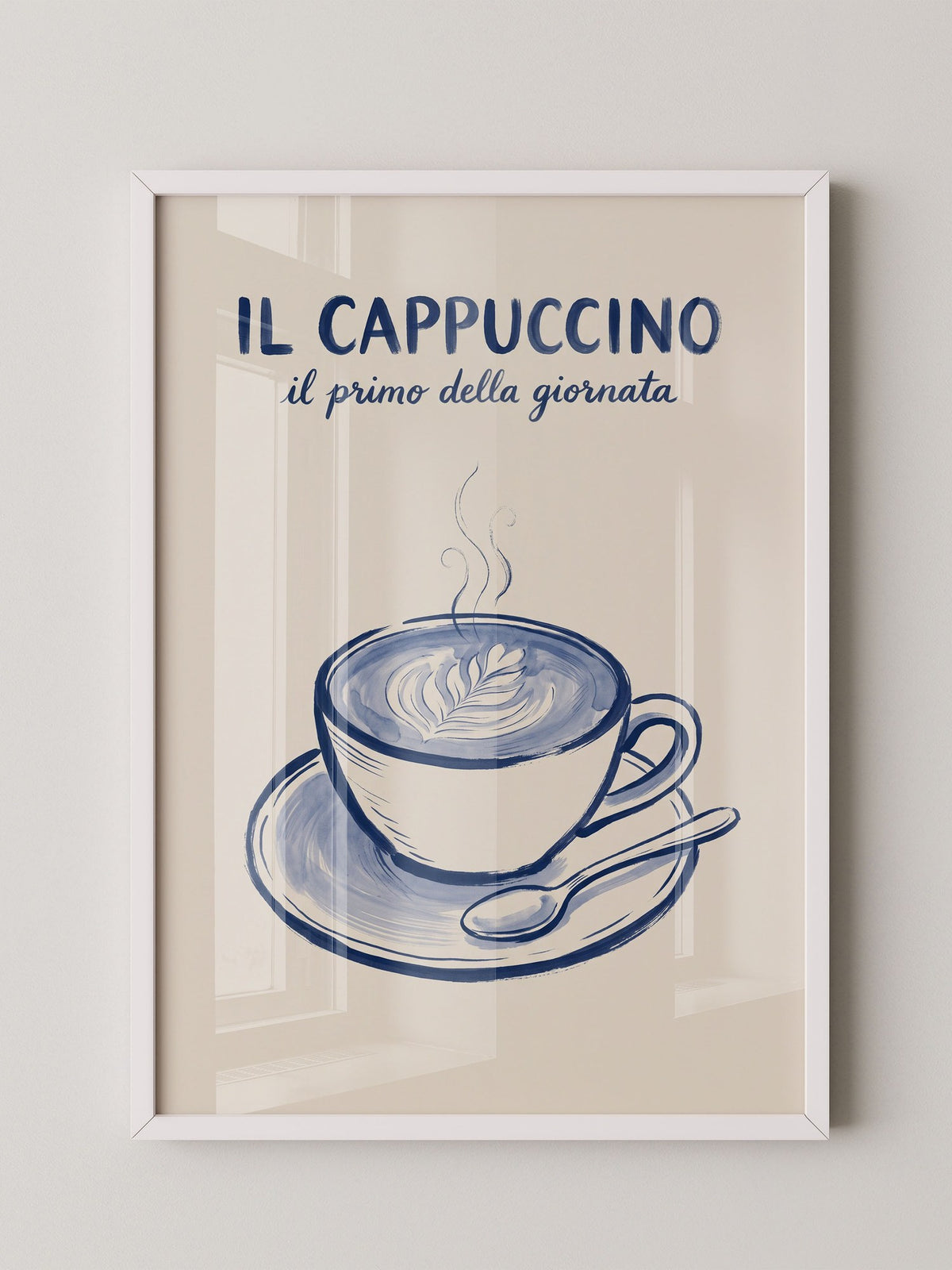 Cappuccino Kaffee Illustration Blau