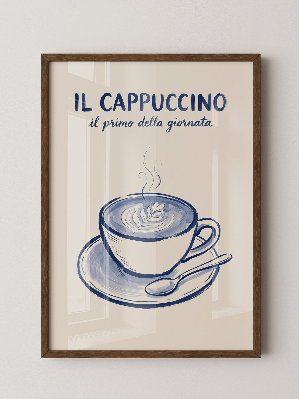 Cappuccino Kaffee Illustration Blau