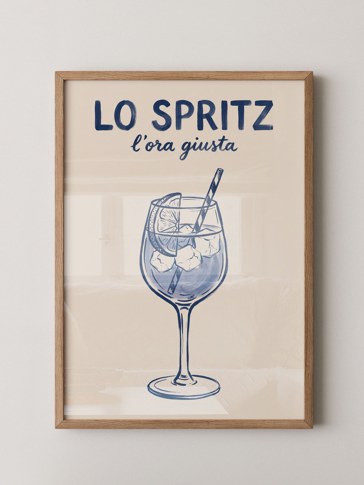 Spritz Glas Illustration Blau