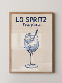 Spritz Glas Illustration Blau