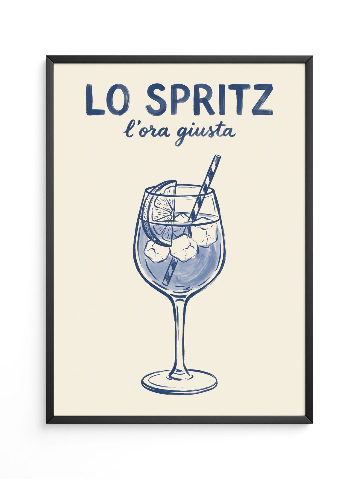 Spritz Glas Illustration Blau