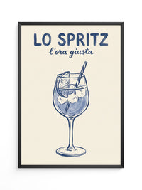 Spritz Glas Illustration Blau