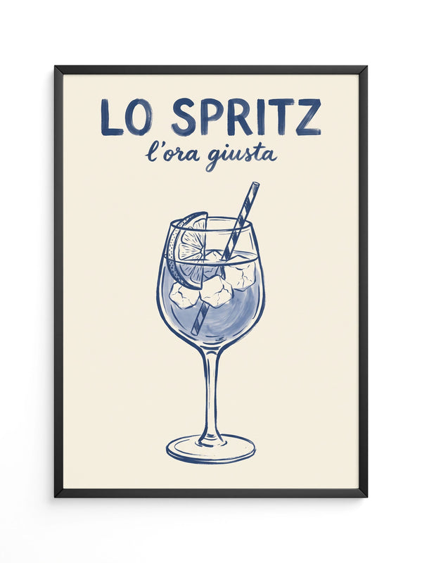 Spritz Glas Illustration Blau