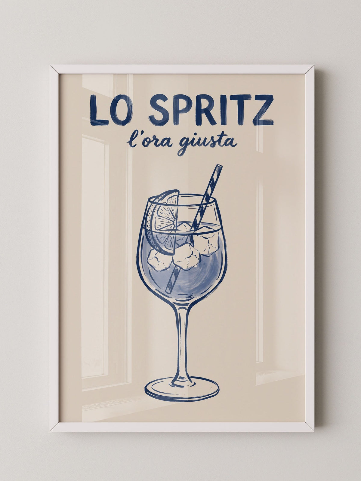 Spritz Glas Illustration Blau