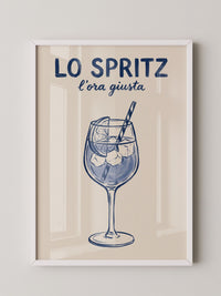 Spritz Glas Illustration Blau