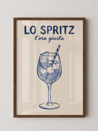 Spritz Glas Illustration Blau