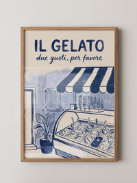 Gelato Eisdiele Vintage Blau