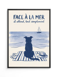 Hund Meer Strand Illustration
