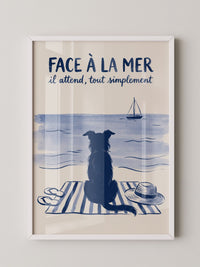 Hund Meer Strand Illustration