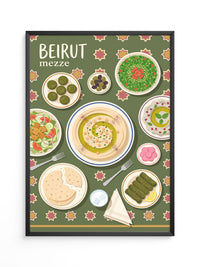 Beirut Mezze Illustration Kulinarisch