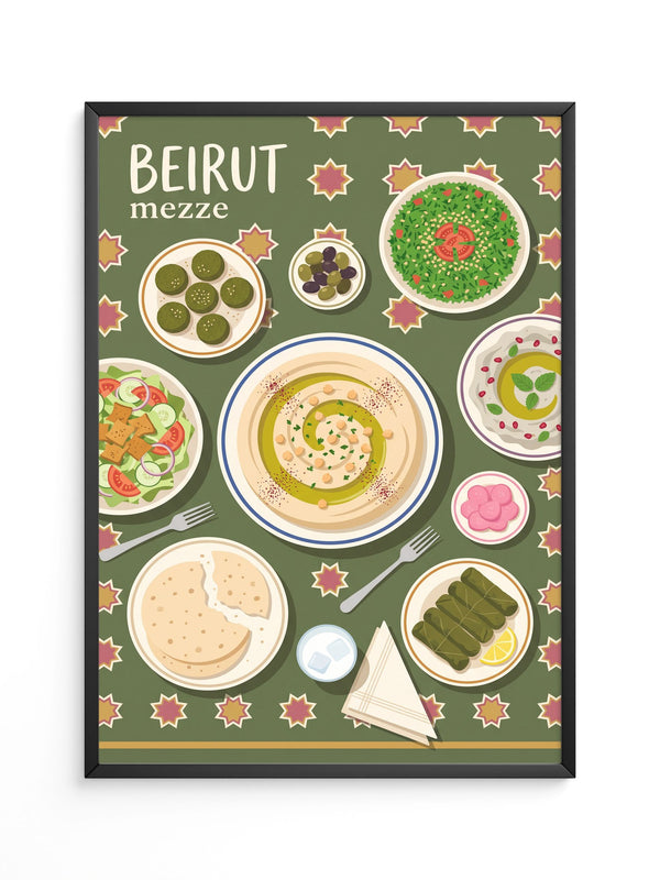 Beirut Mezze Illustration Kulinarisch