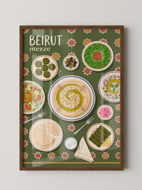 Beirut Mezze Illustration Kulinarisch