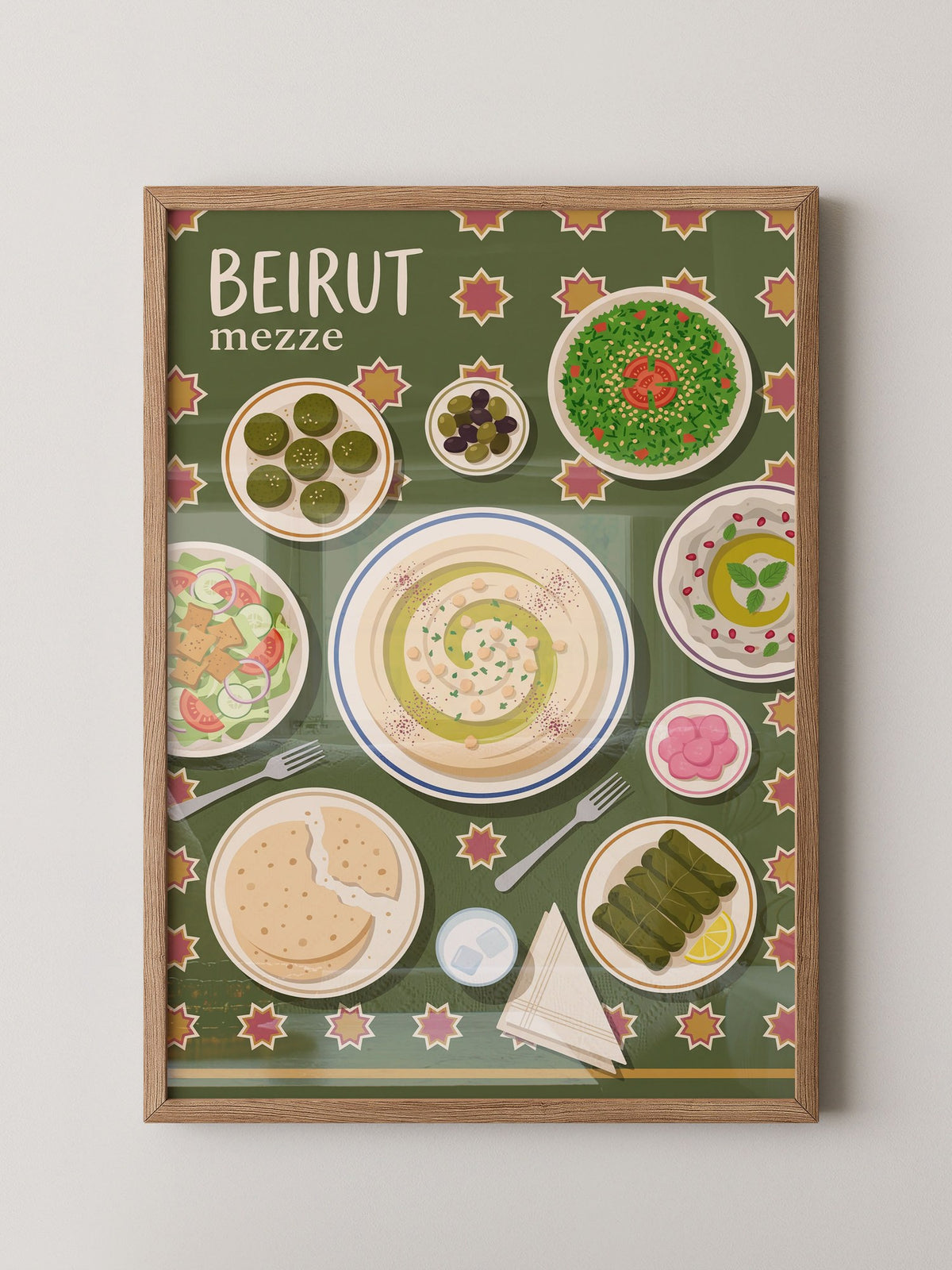 Beirut Mezze Illustration Kulinarisch