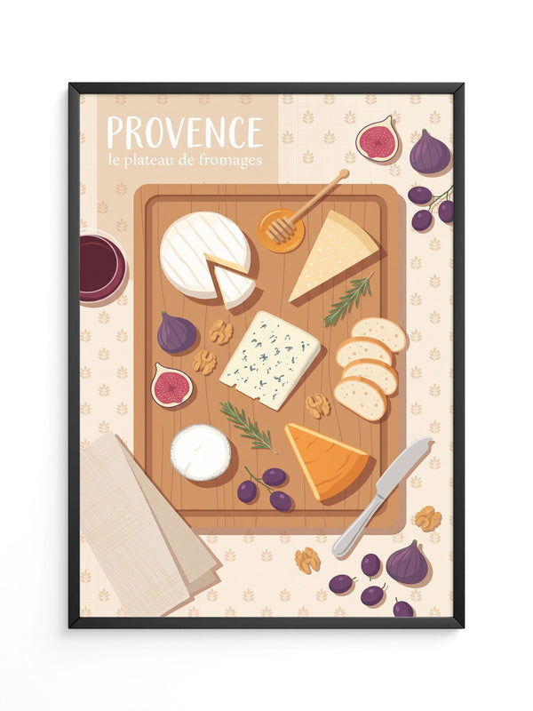 Provence Käseplatte Illustration