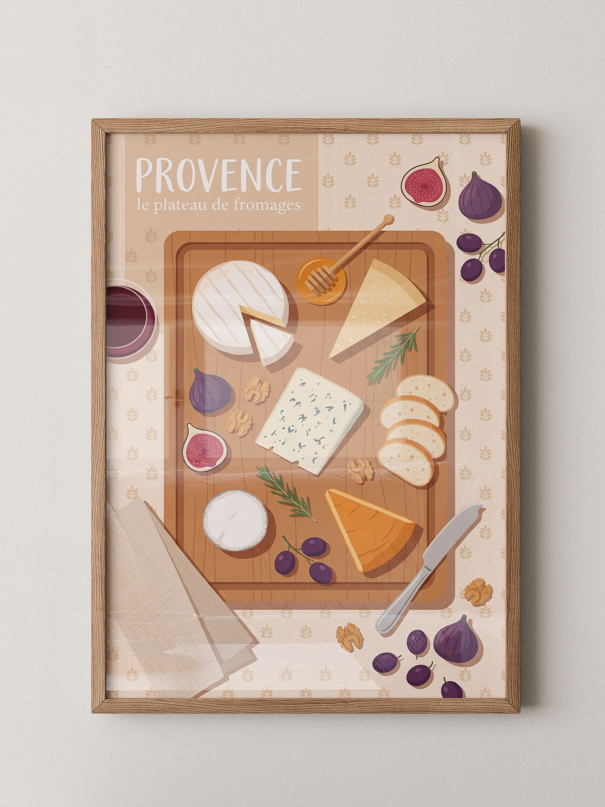 Provence Käseplatte Illustration