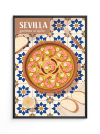 Sevilla Gambas Illustration