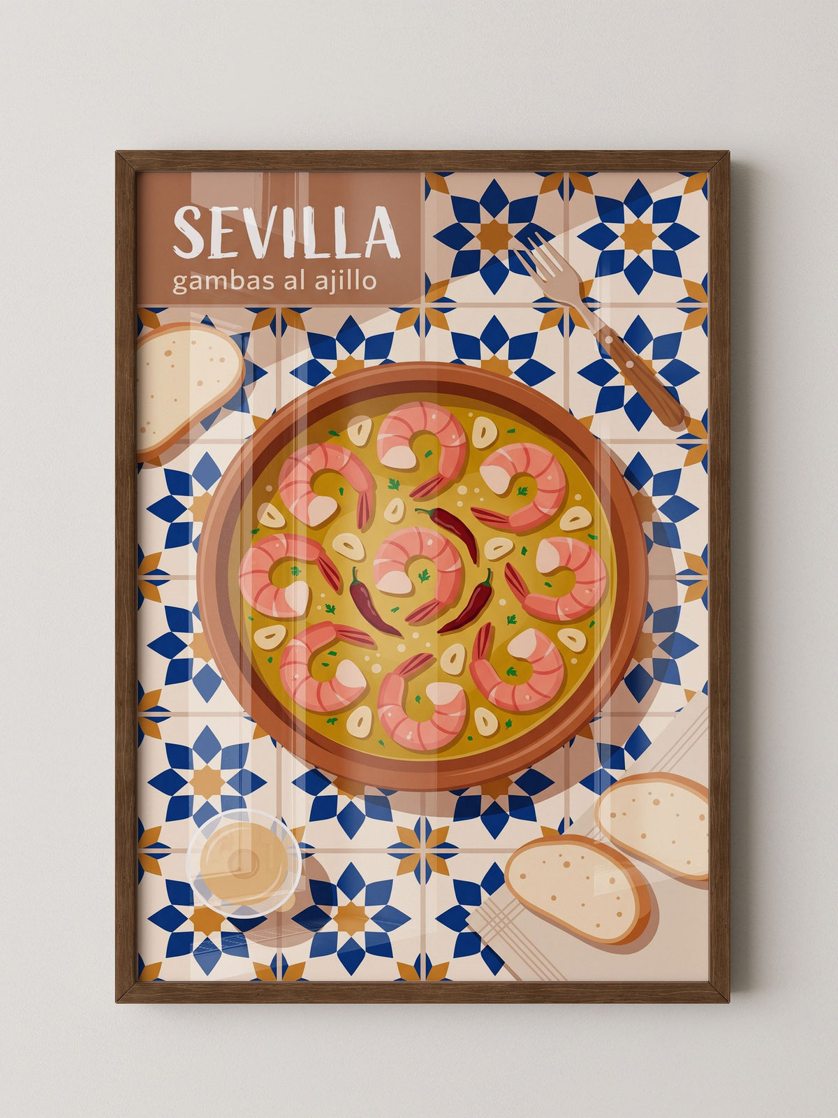 Sevilla Gambas Illustration