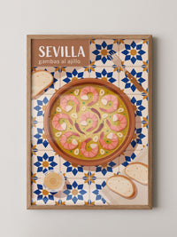 Sevilla Gambas Illustration