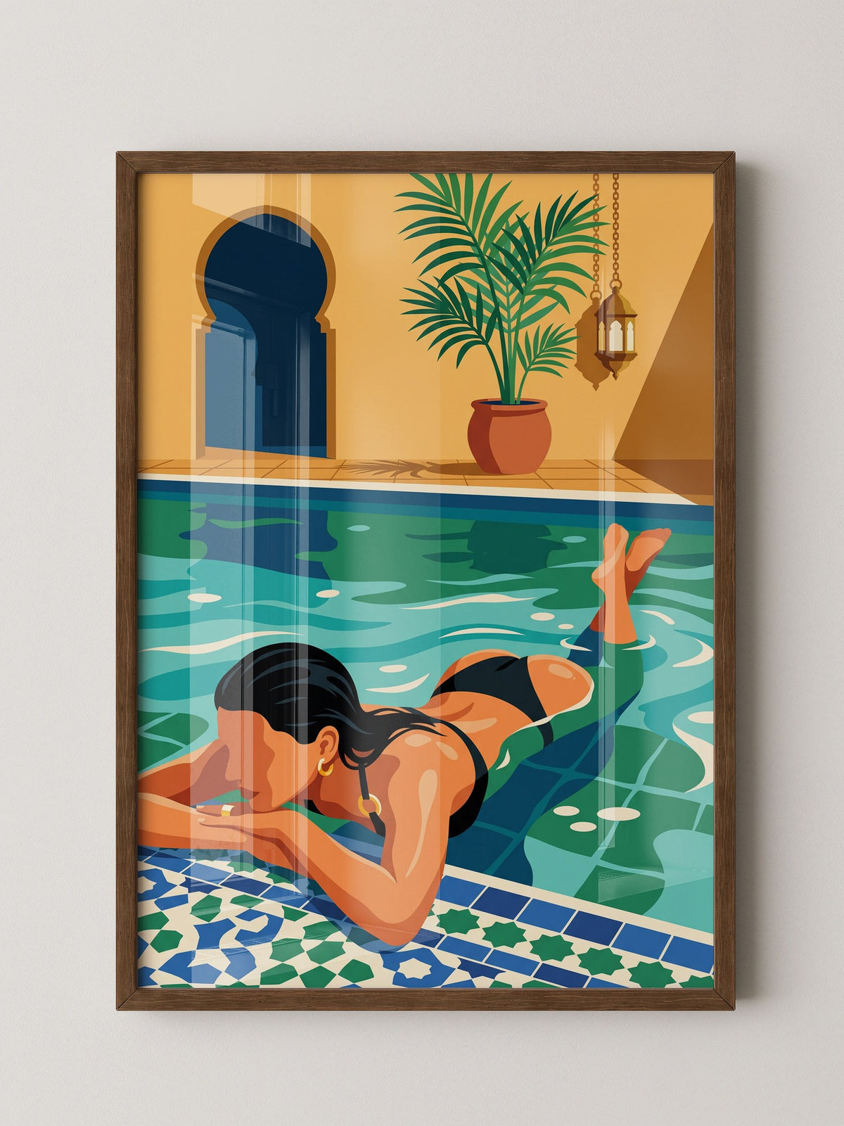 Pool Moment Retro Illustration