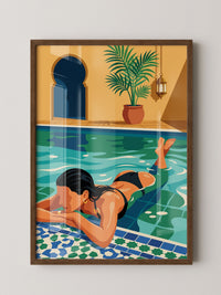 Pool Moment Retro Illustration