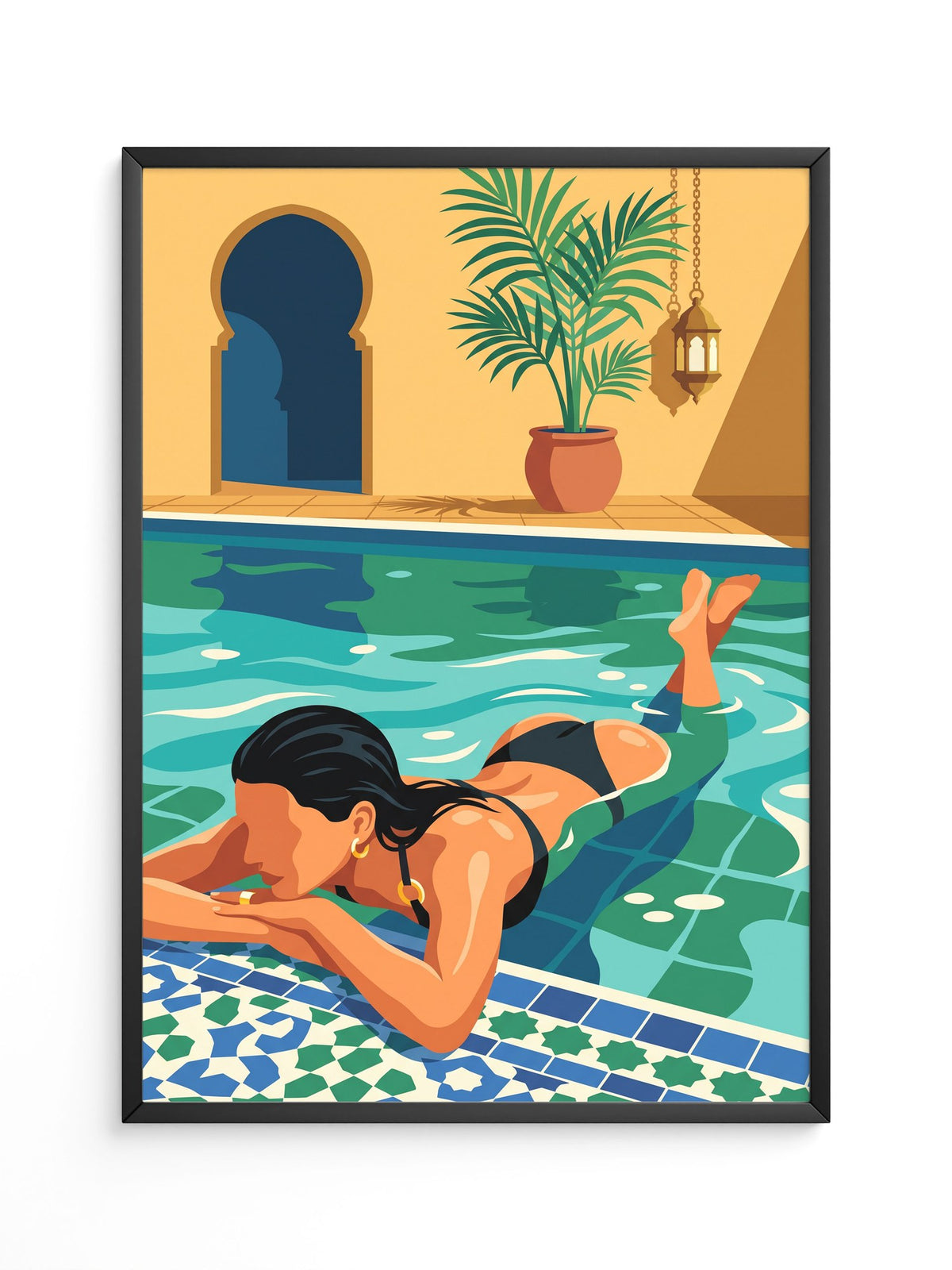 Pool Moment Retro Illustration