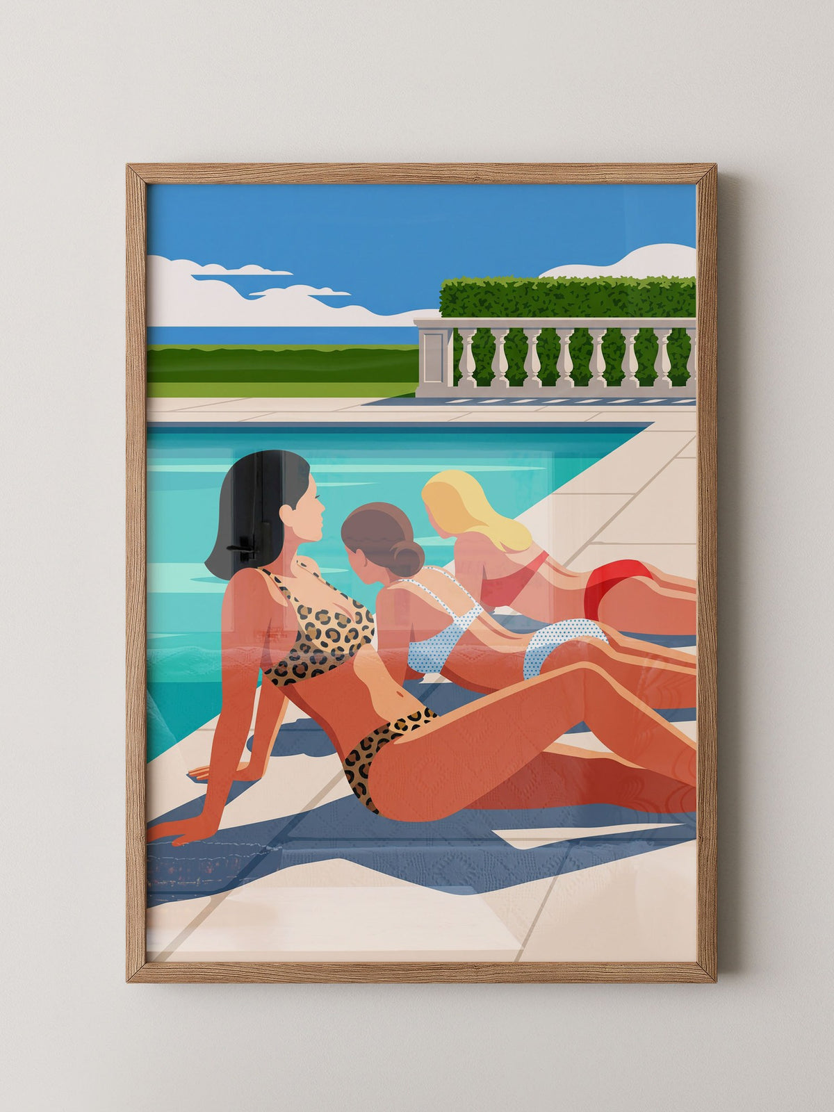 Poolside Retro Illustration