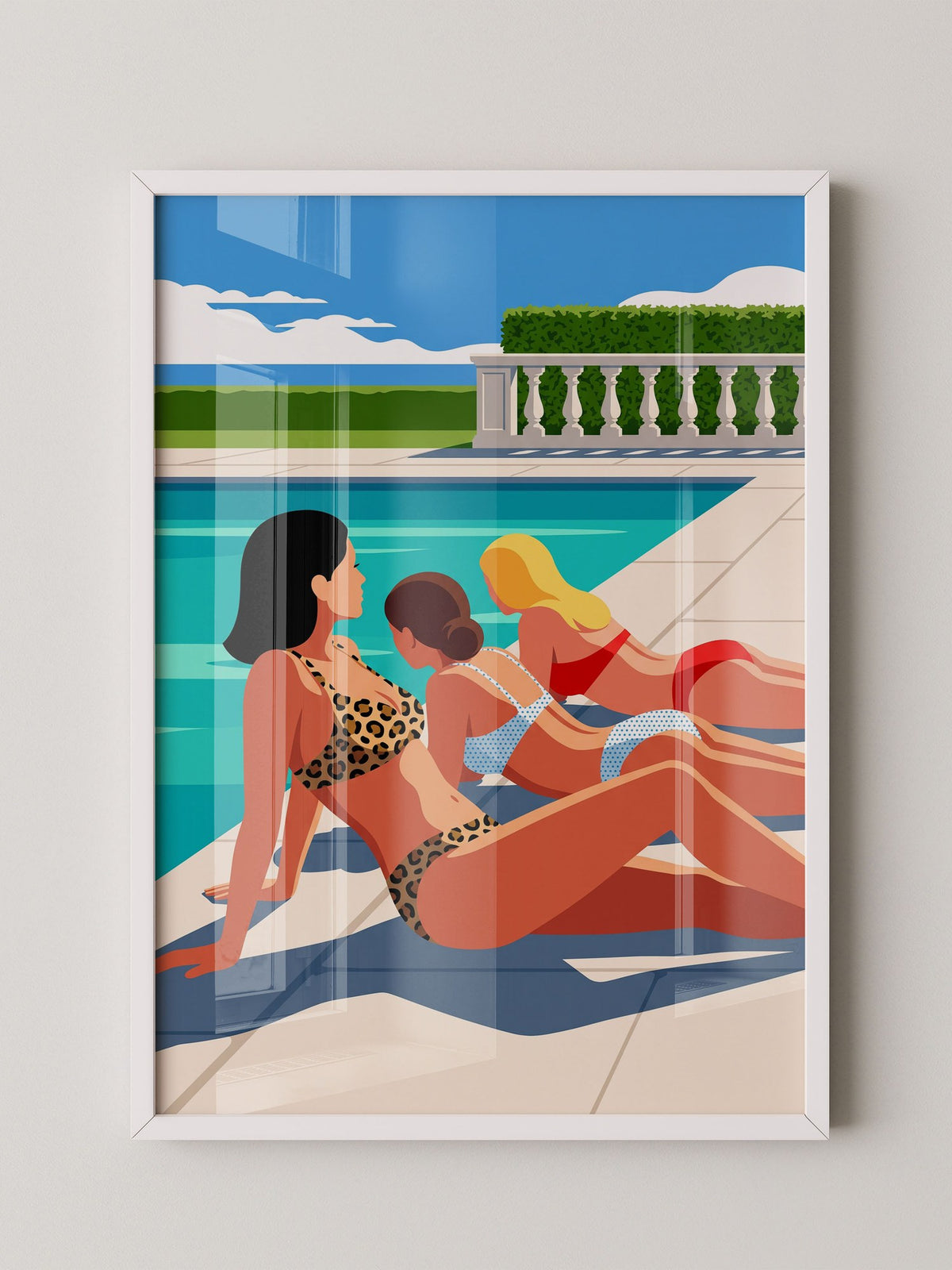 Poolside Retro Illustration