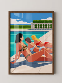 Poolside Retro Illustration