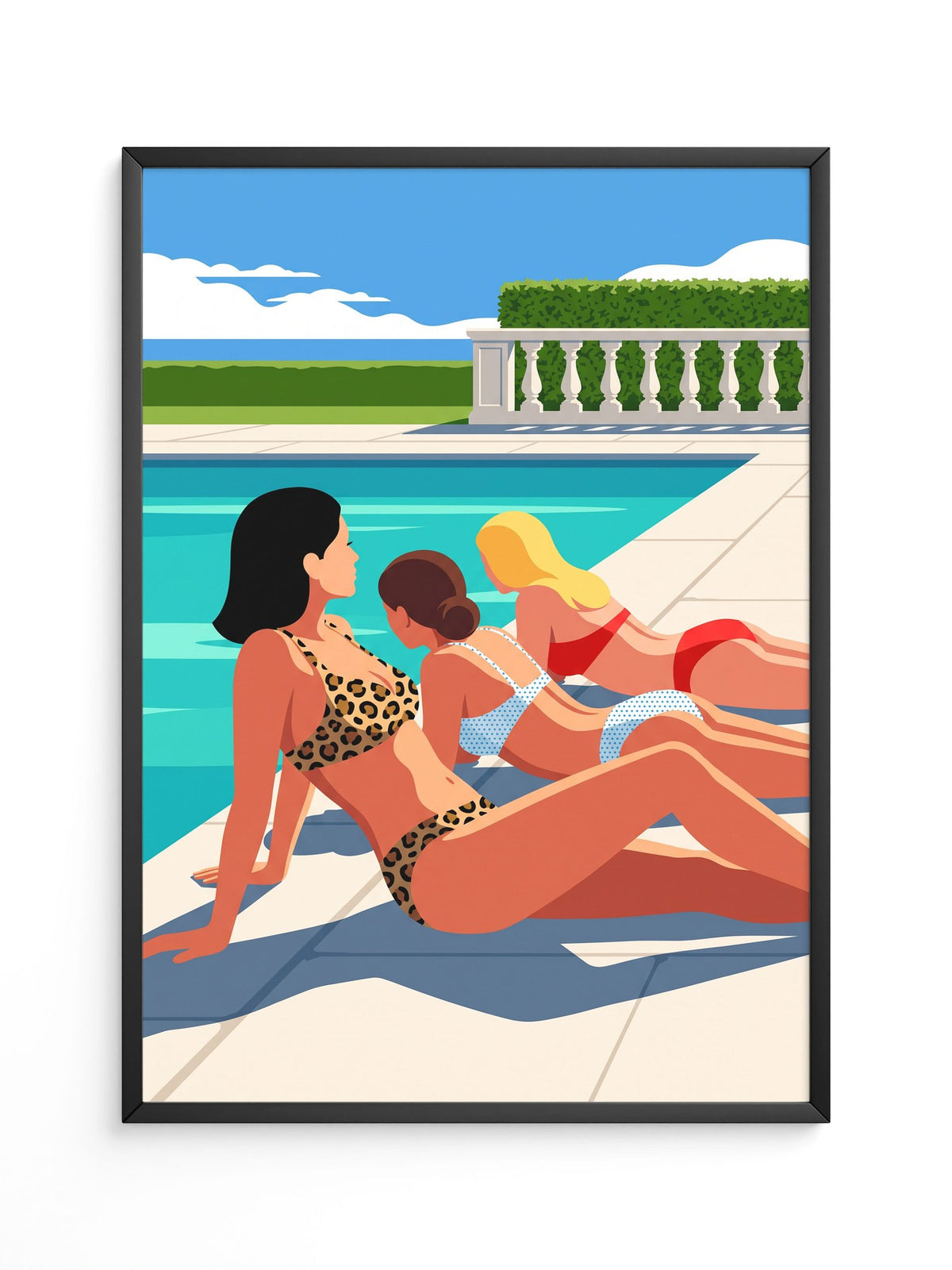 Poolside Retro Illustration
