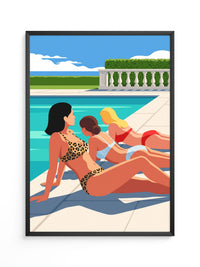 Poolside Retro Illustration