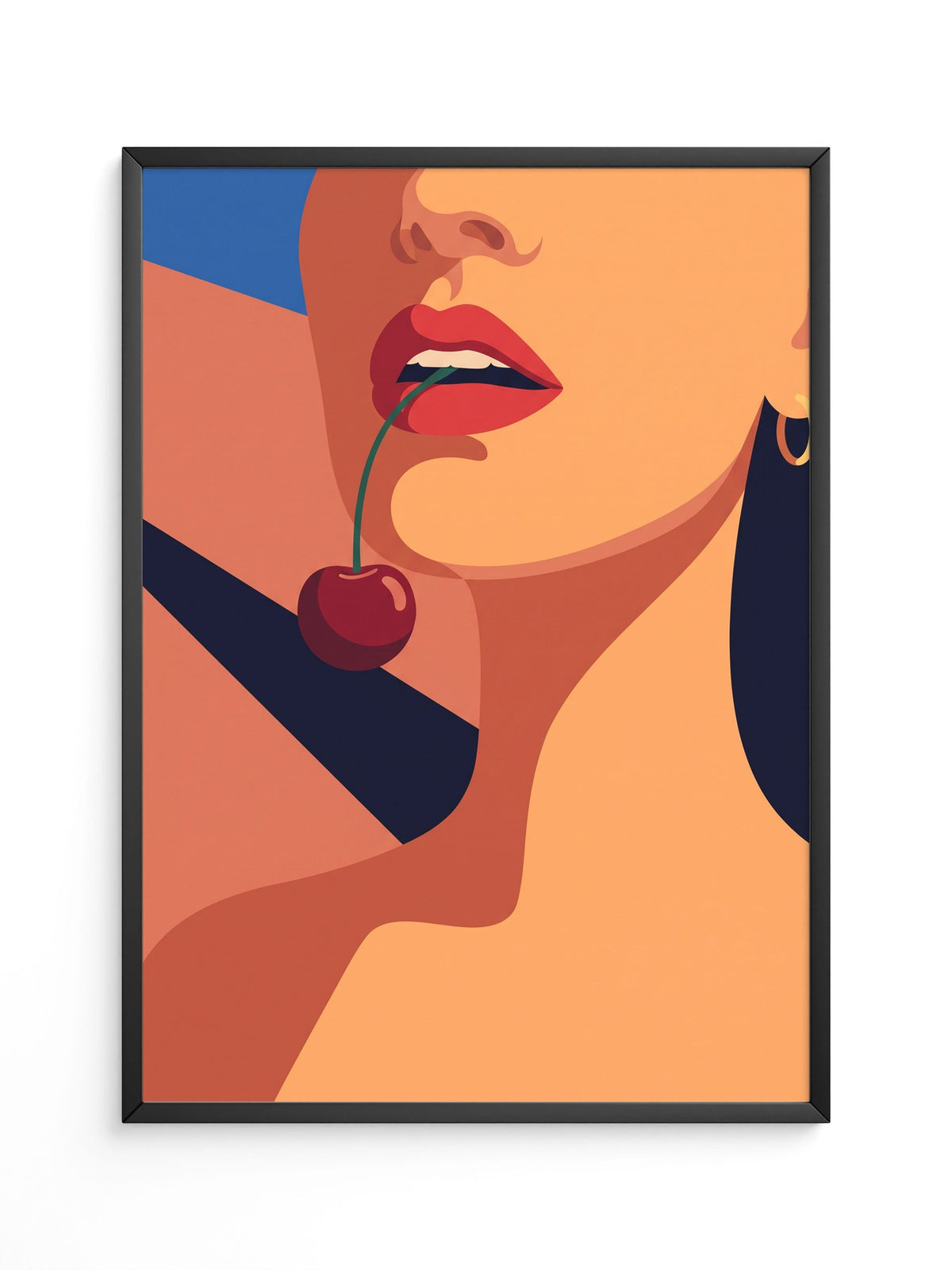 Frau Kirsche Pop Art