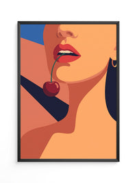 Frau Kirsche Pop Art