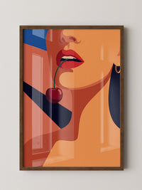 Frau Kirsche Pop Art