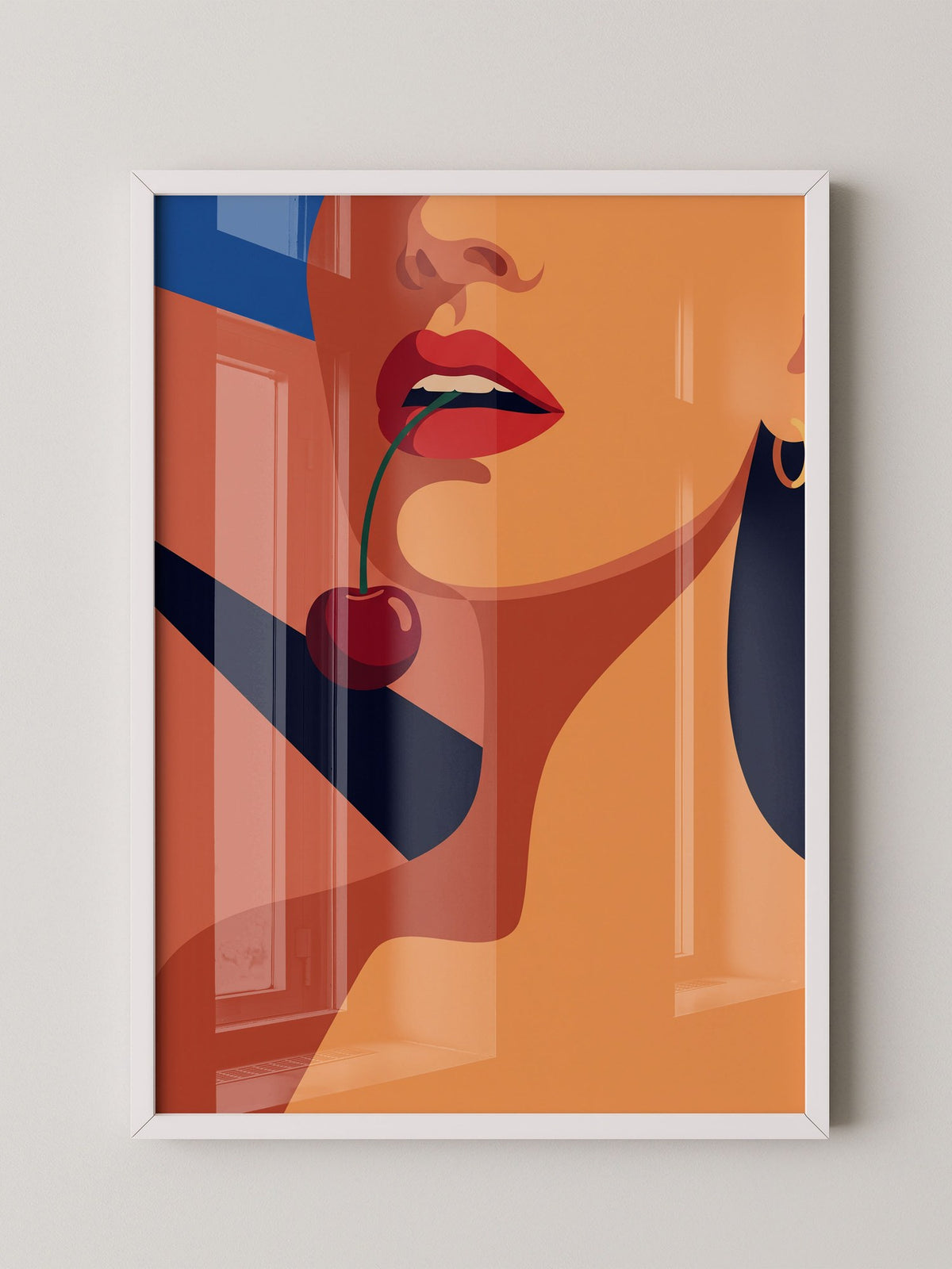 Frau Kirsche Pop Art