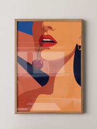 Frau Kirsche Pop Art