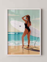 Surferin Strand Illustration