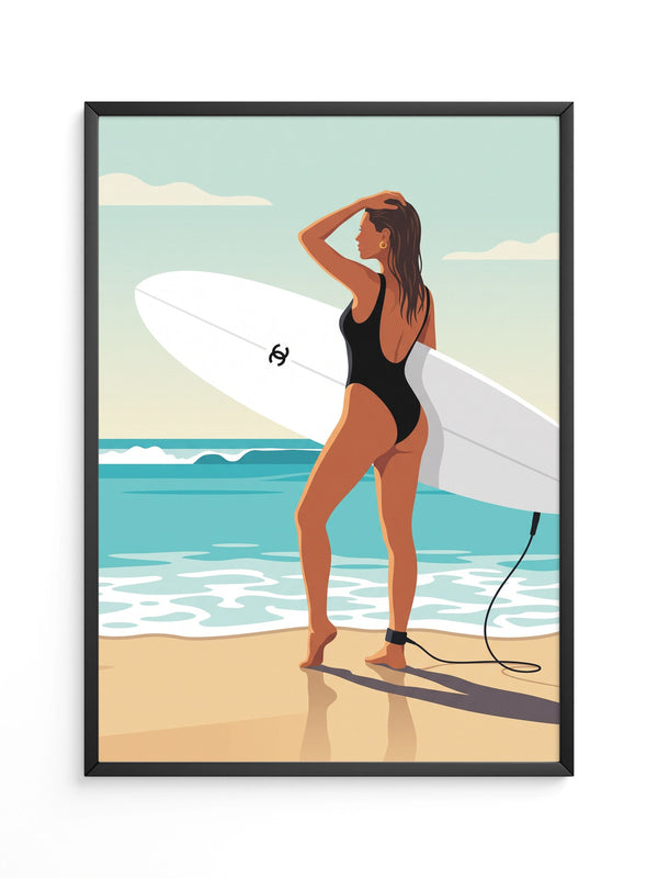 Surferin Strand Illustration