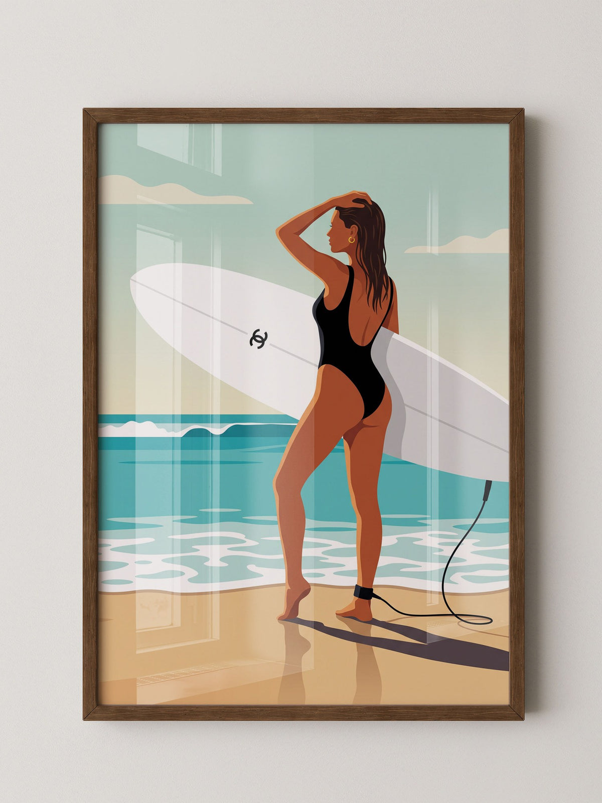Surferin Strand Illustration
