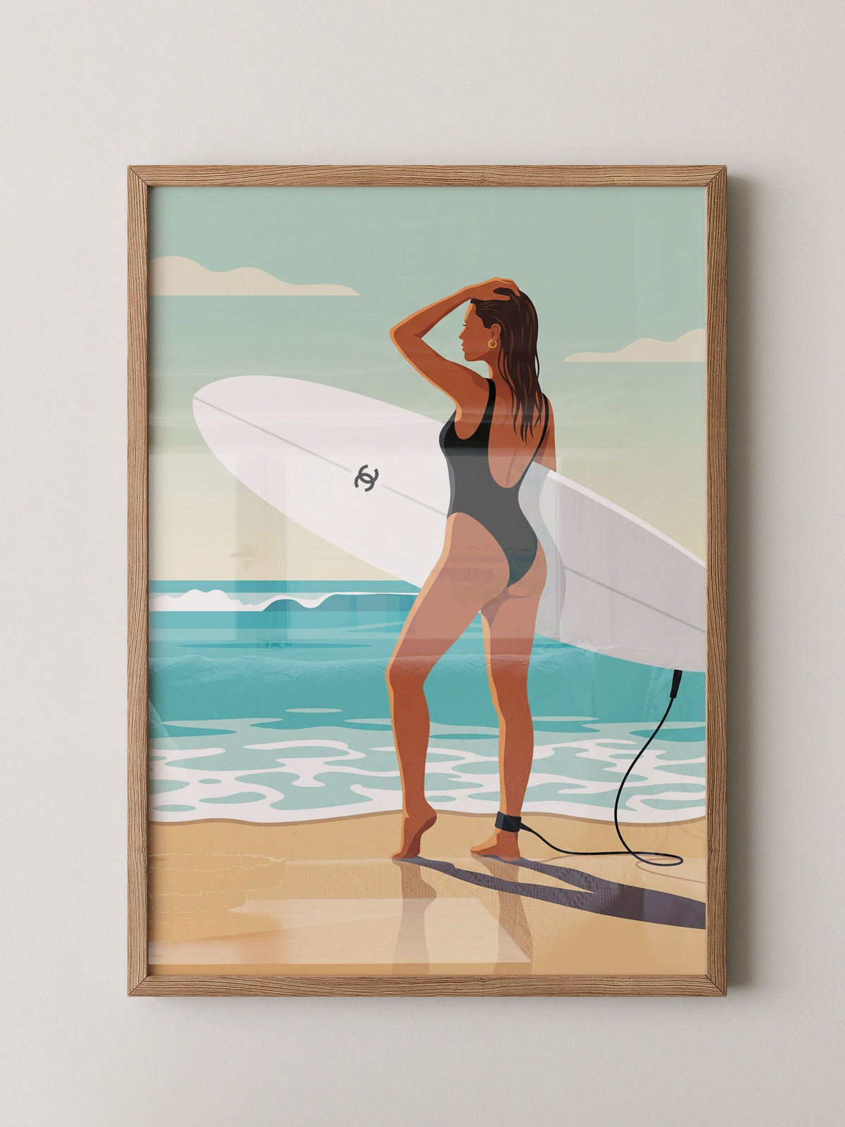 Surferin Strand Illustration