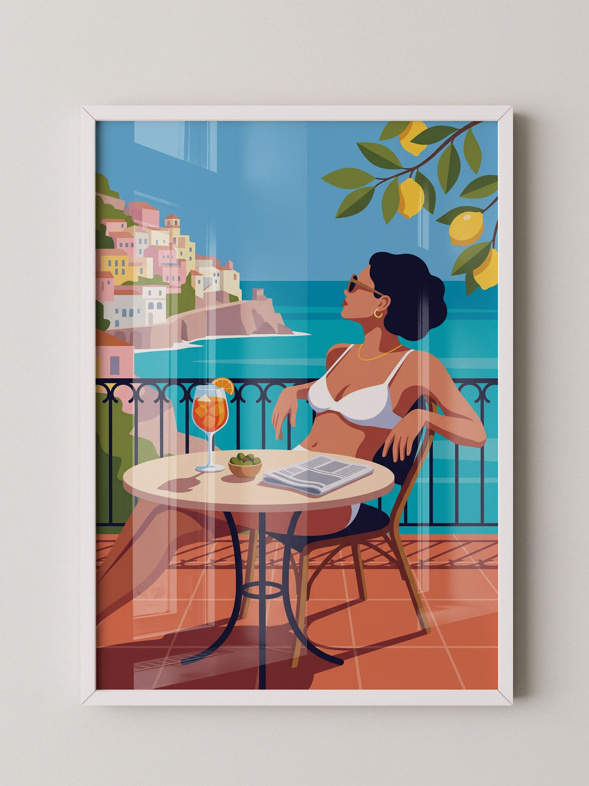Frau Meer Aperitif Illustration