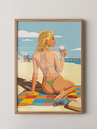 Beach Vibes Sommer Illustration