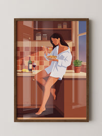 Pasta Küche Illustration Retro