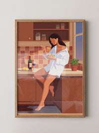 Pasta Küche Illustration Retro