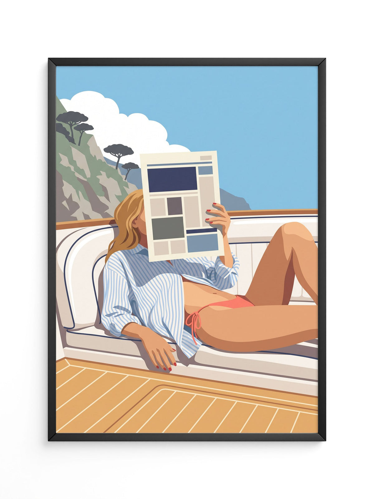 Segelboot Urlaubsfeeling Illustration