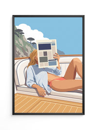 Segelboot Urlaubsfeeling Illustration