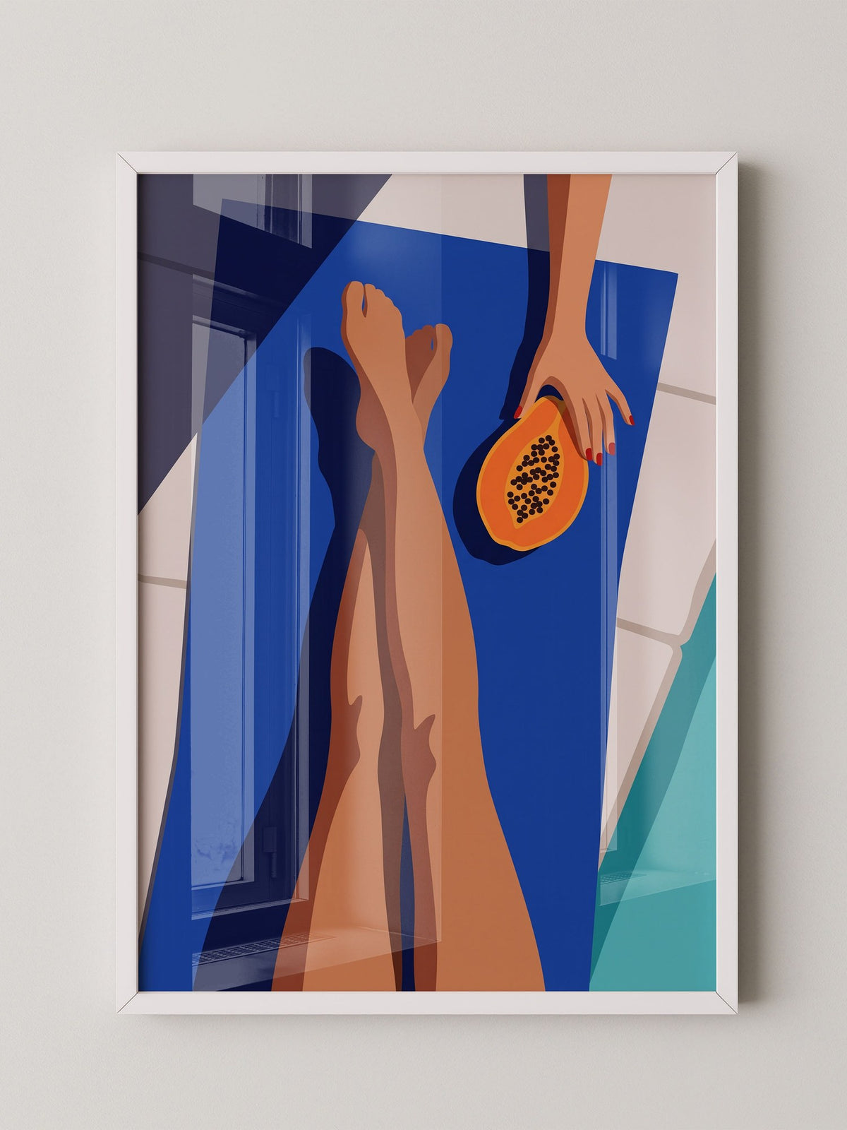 Papaya Blau Illustration